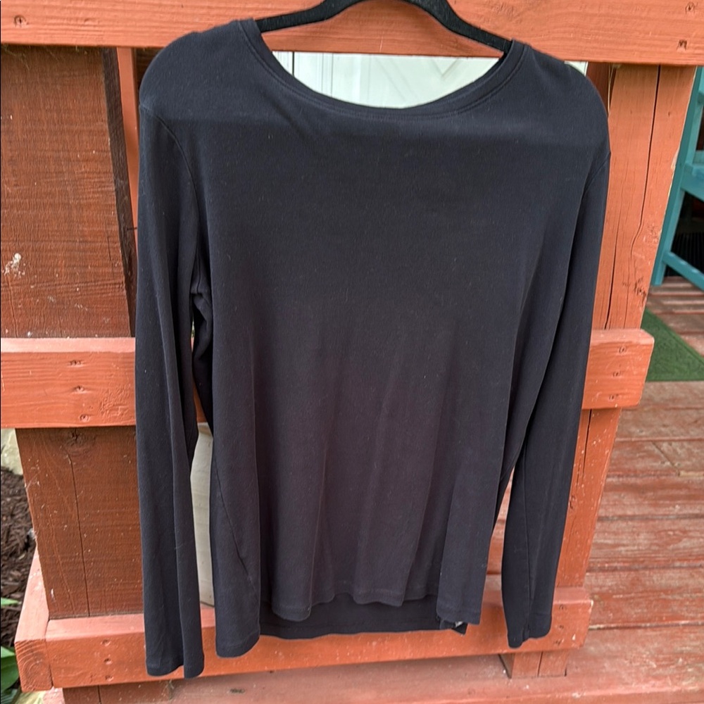 Eddie Bauer Black long sleeve shirt, size XL tall
